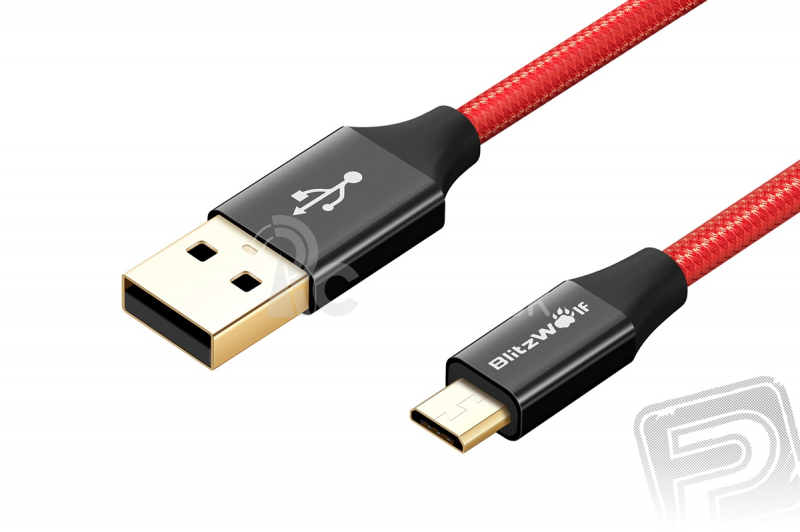 Dátový kábel Micro USB červený (dĺžka 2,5 m)
