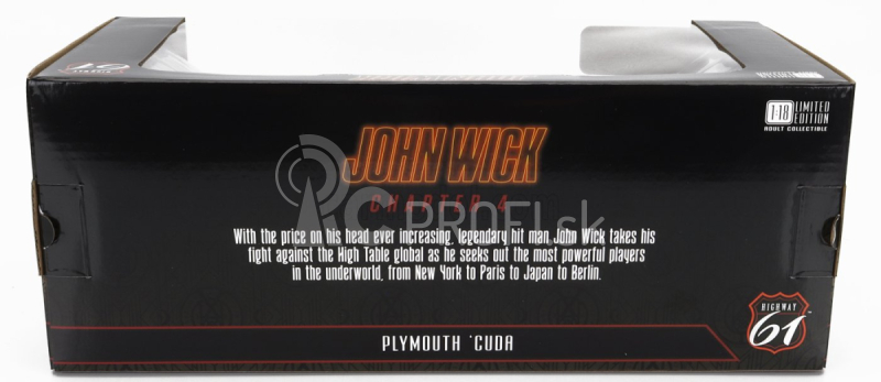 Diaľnica61 Plymouth Cuda Coupe 1971 - John Wick Kapitola 4 Film 2023 1:18 Čierna
