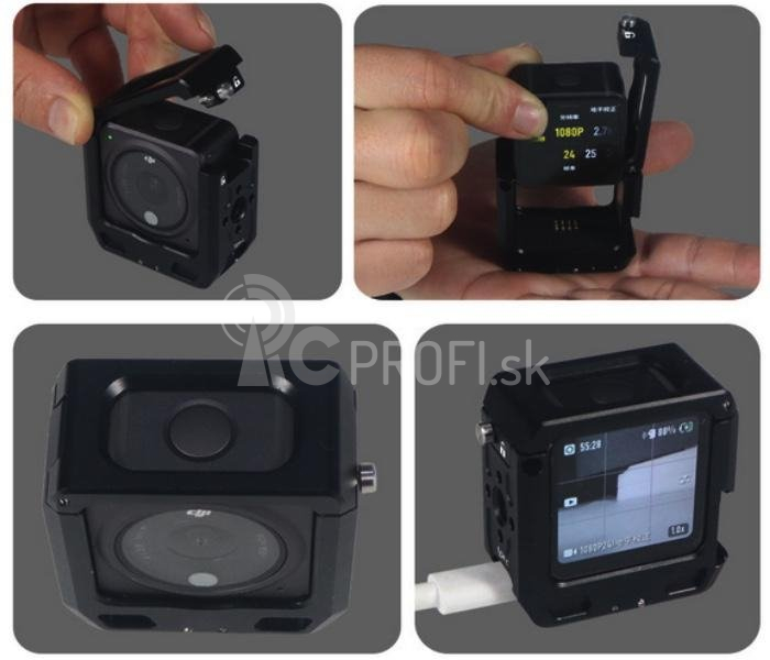 DJI Action 2 jednotlivý fotoaparát – rám z hliníkovej zliatiny (otvor nabíjacieho portu)