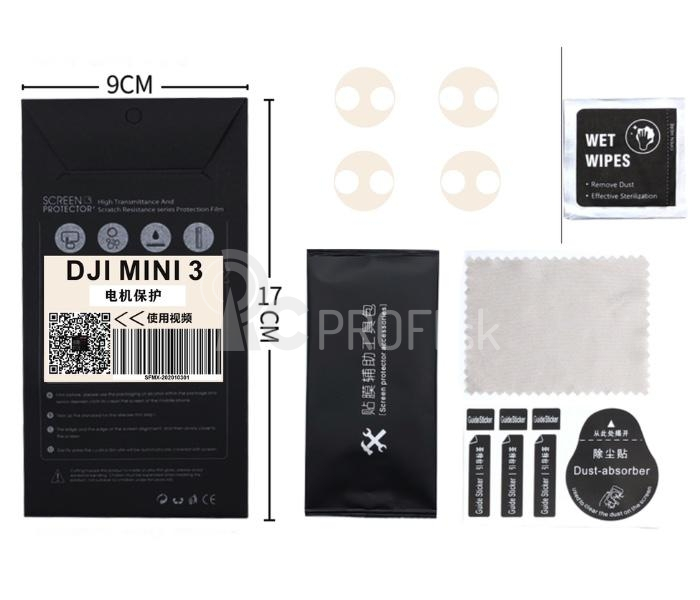 DJI MINI 3 Pro/Mini 2/SE – transparentné chrániče motora