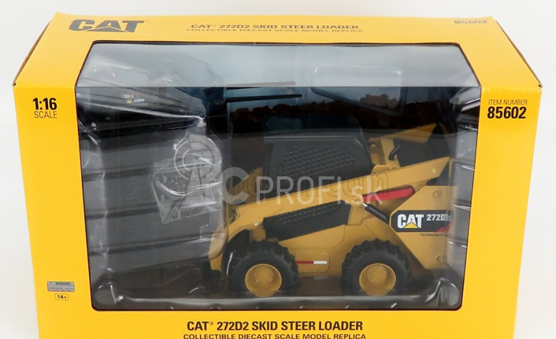 Dm-models Caterpillar Cat272d Ruspa Gommata - šmykom riadený nakladač 1:16 žltá čierna