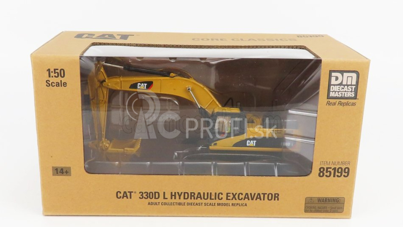 Dm-models Caterpillar Cat330d Escavatore Cingolato - Traktor Hydraulické rýpadlo Škrabka 1:50 žltá čierna