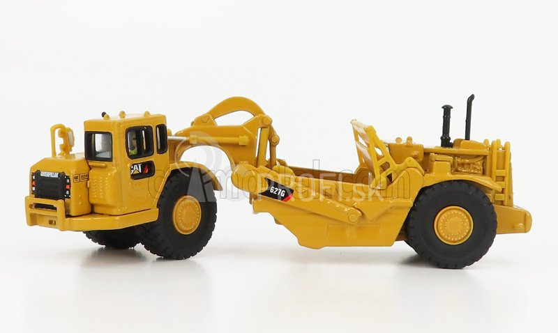 Dm-models Caterpillar Cat627g Ruspa Gommata - kolesový traktor so škrabákom 1:87 žltá čierna