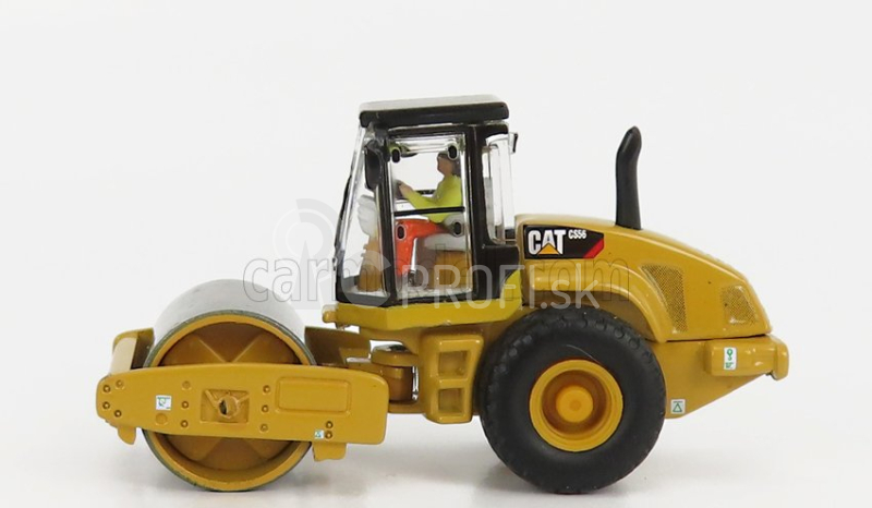 Dm-models Caterpillar Catcs56 Rullo Vibrante Monotamburo - Schiacciasassi - drvič kameňa - hladký bubon vibračný zhutňovač pôdy 1:87 žltá čierna
