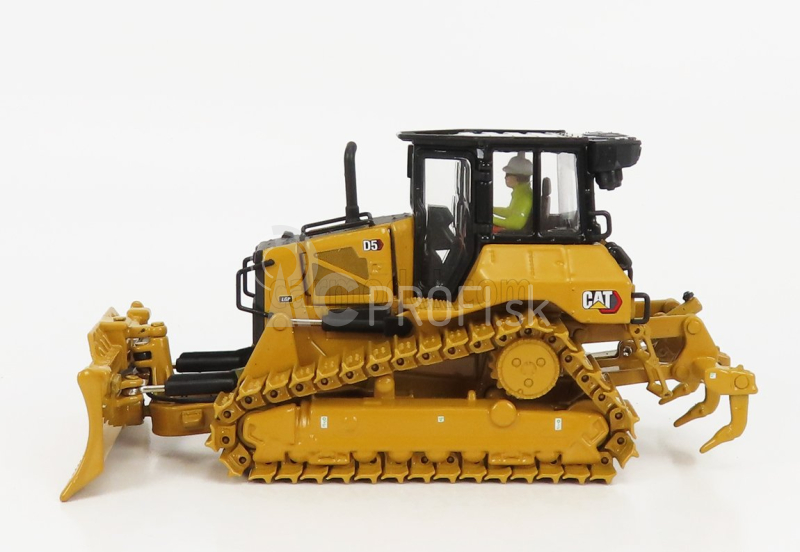 Dm-models Caterpillar Catd5 Lgp Vpat Dozer Ruspa Cingolata - škrabací traktor 1:50 žltá čierna