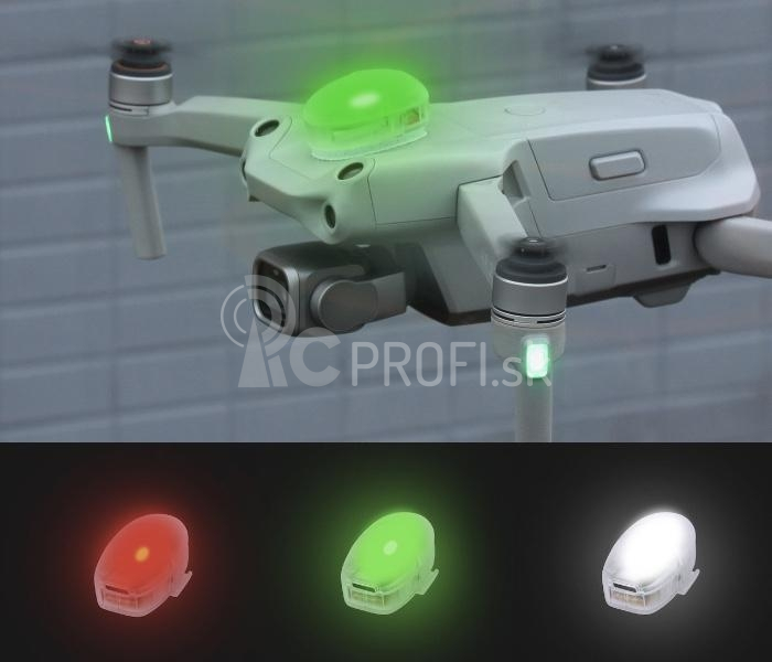 Dobíjacie LED stroboskopické svetlo pre drony (s batériou)