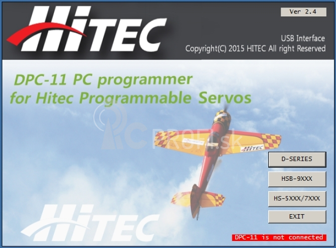 DPC-11 Univerzálny programátor serv Hitec s PC rozhraním (mini-USB)