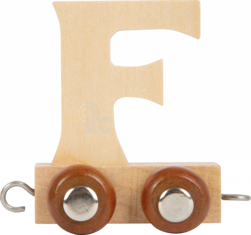 Drevená vlaková dráha abeceda písmeno F