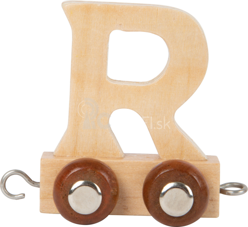 Drevená vlaková dráha abeceda písmeno R