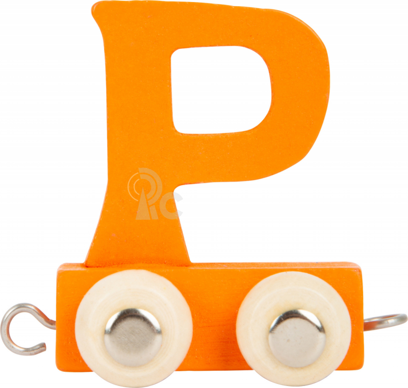 Drevený vláčik farebná abeceda písmeno P