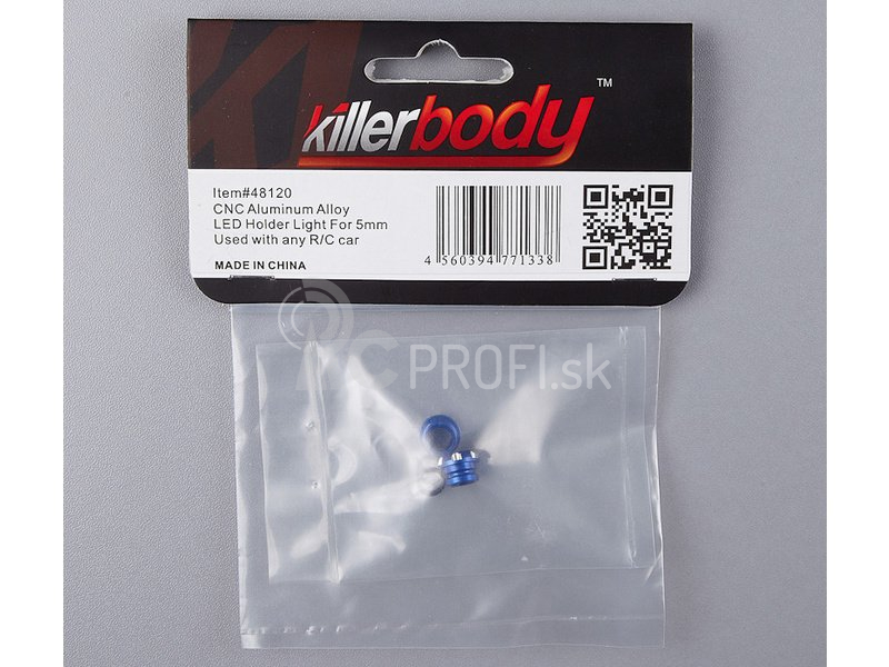 Držiak LED Killerbody 5 mm hliník modrý
