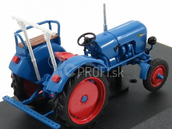 Edicola Eicher Tiger Tractor 1960 - Con Vetrina - S vitrínou 1:43 Modrá červená