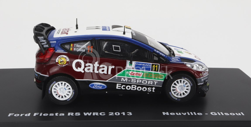Edicola Ford england Fiesta Rs Wrc N 11 3rd Rally Mexico 2013 T.neuville - N.gilsoul 1:43 Bordeaux Blue White