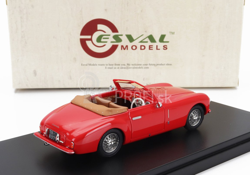 Esval model Cisitalia 202 Sc Stabilimenti Farina Cabriolet Open 1947 1:43 Červená