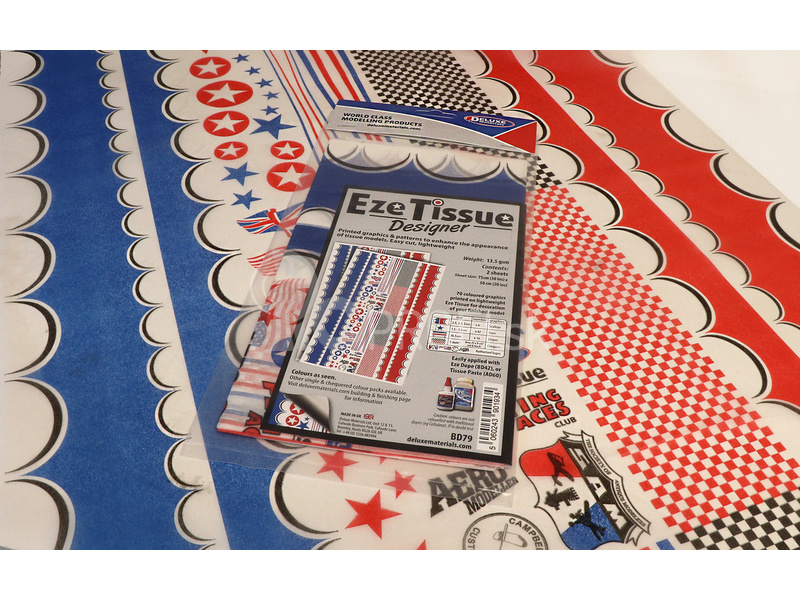 Eze Tissue poťahový papier 13,5g/m2 75x50 so vzormi (2ks)