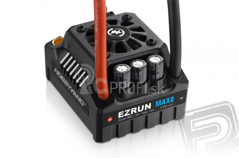EZRUN MAX8 V3 s TRX konektorom – čierný – regulátor
