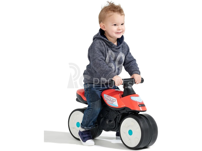 FALK – Detské odrážadlo Baby Moto červené s gumovými kolesami