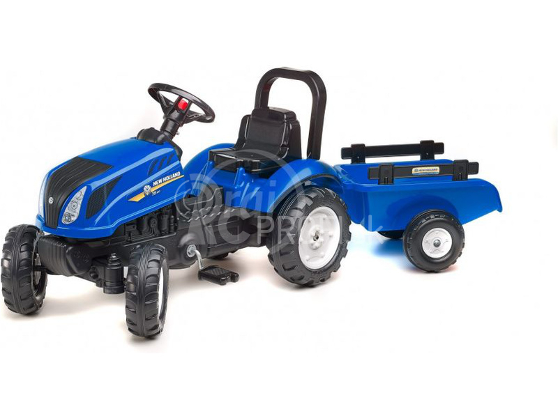 FALK - Šliapací traktor New Holland T6 s vlečkou modrý