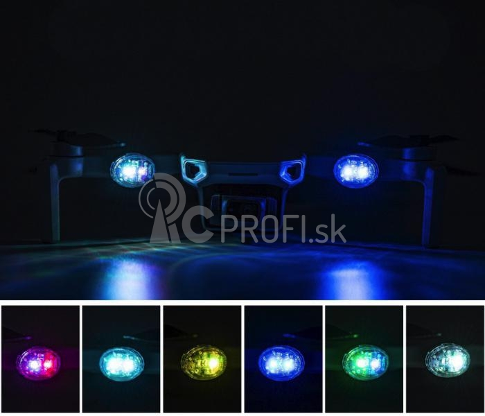 Farebné LED stroboskopické svetlo pre drony (2 ks)