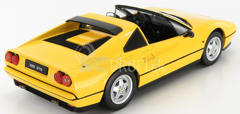 Ferrari 328 Gts Spider s odnímateľnou pevnou strechou 1985 v mierke 1:18 žltá