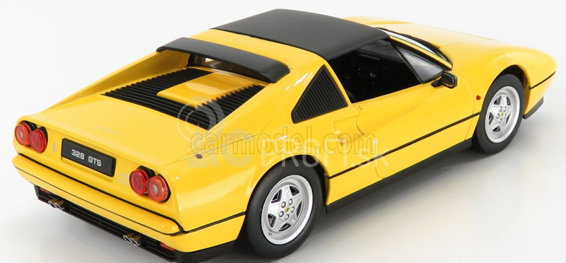 Ferrari 328 Gts Spider s odnímateľnou pevnou strechou 1985 v mierke 1:18 žltá