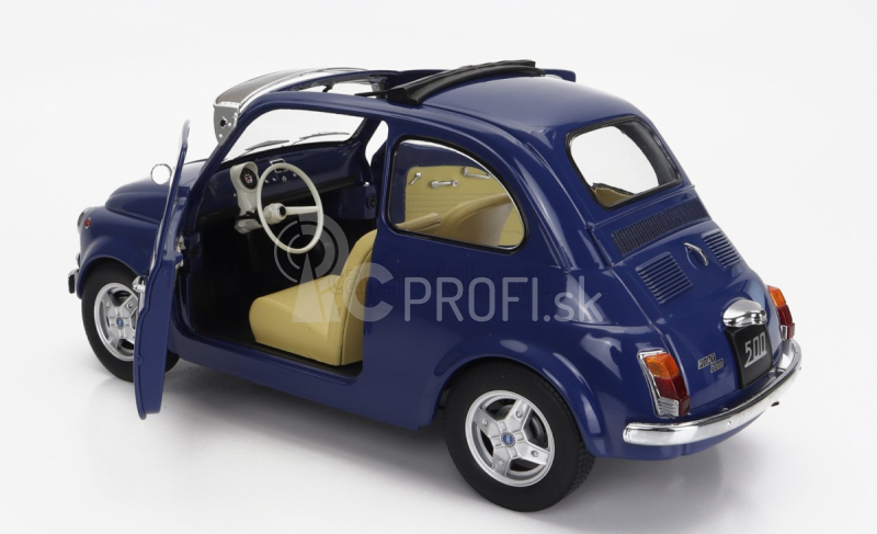 Fiat 500 F Custom 1968 v mierke 1:12 modrá
