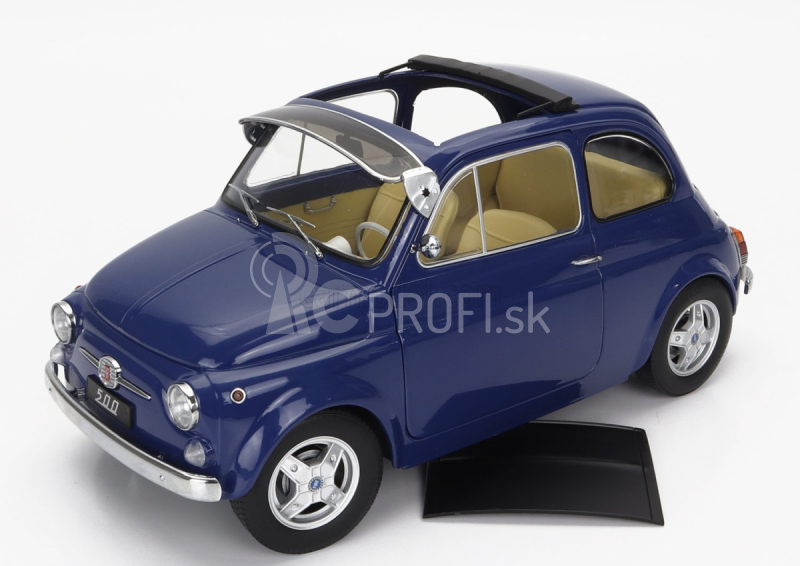 Fiat 500 F Custom 1968 v mierke 1:12 modrá