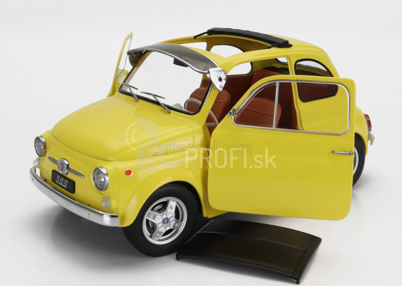 Fiat 500 F Custom 1968 v mierke 1:12 žltá