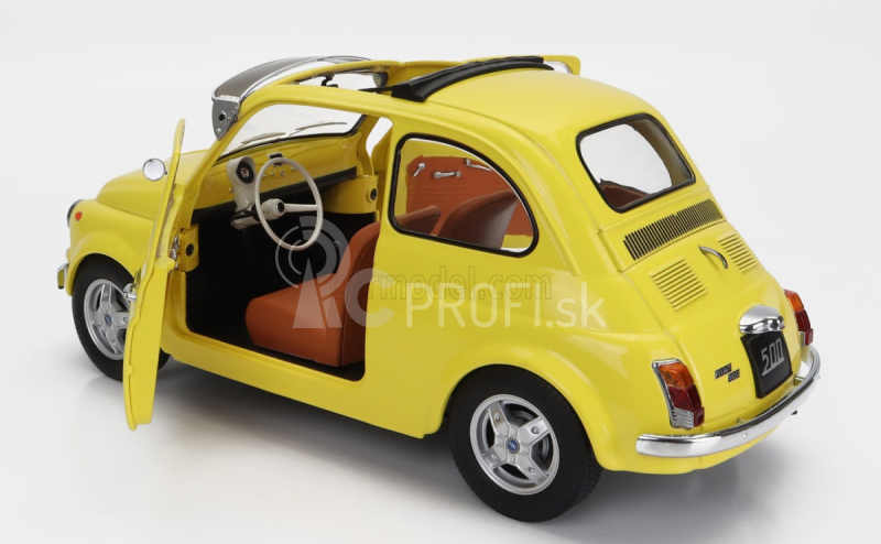 Fiat 500 F Custom 1968 v mierke 1:12 žltá