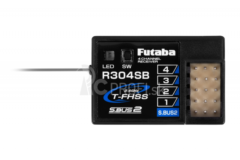 Futaba 4PM Plus T-FHSS, prijímač R304SB s telemetriou