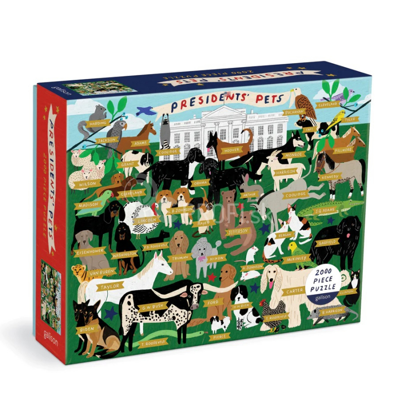 Galison Puzzle Prezidentské zvieratká 2000 dielikov