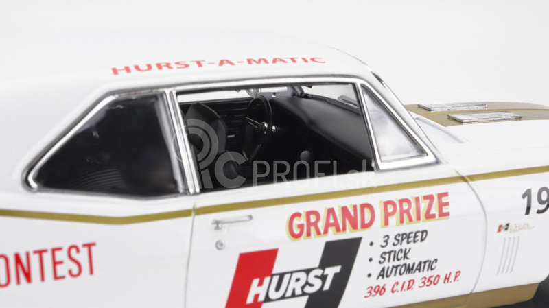 Gmp Chevrolet Nova Ss Coupe Hurst-a-matic Racing 1970 1:18 Biele zlato