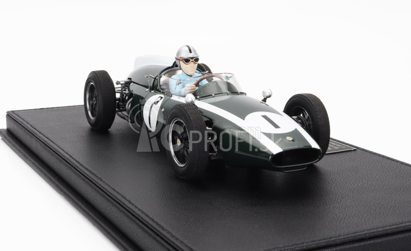 Gp-repliky Cooper F1 T53 N 1 Pole Position Winner British Silverstone Gp World Champion (with Pilot Figure) 1960 Jack Brabham 1:18 Green