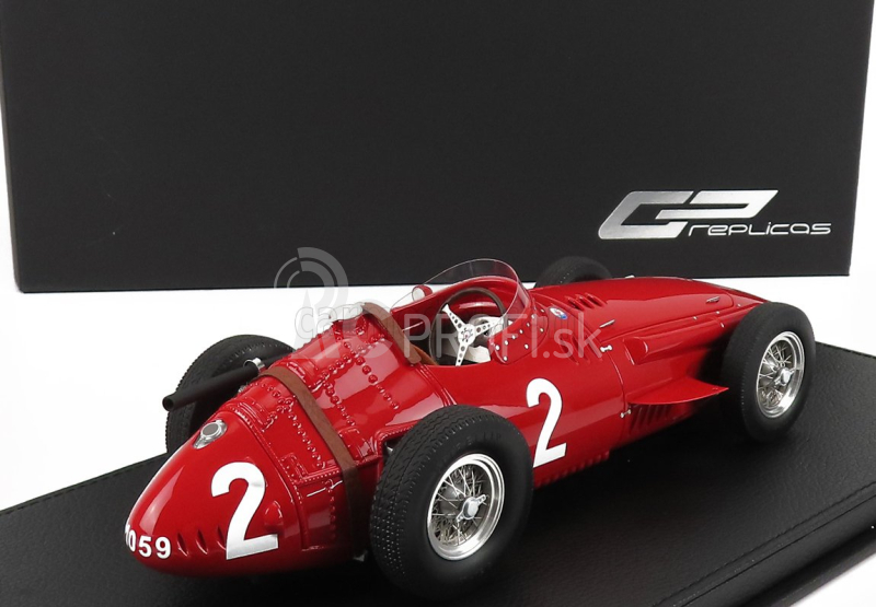 Gp-repliky Maserati F1 250f N 2 Winner French Gp Juan Manuel Fangio 1957 World Champion - Con Vetrina - With Showcase 1:18 Red