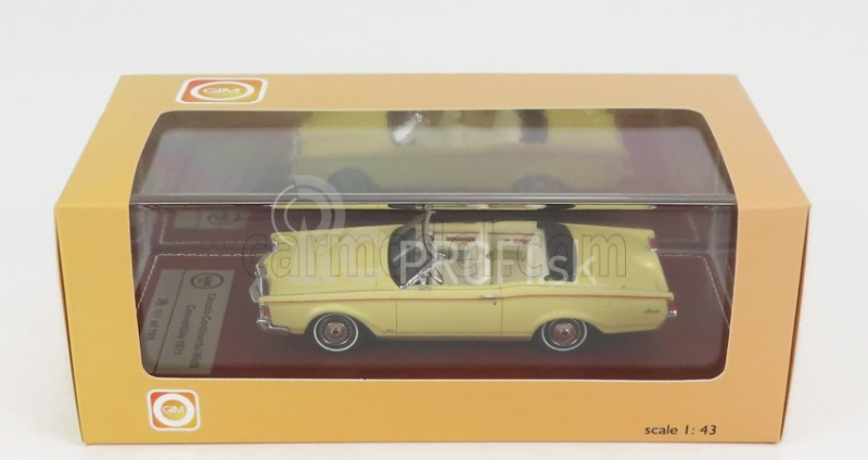Great-iconic-models Lincoln Continental Mark Iii Cabrio 1971 1:43 Žltá