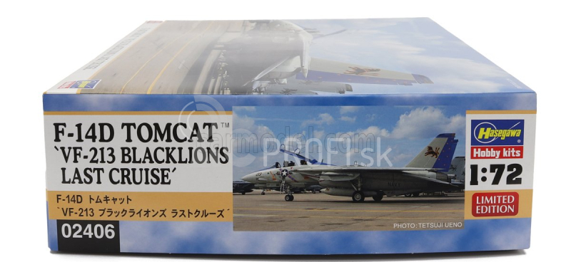 Hasegawa Grumman F-14d Tomcat Vf-213 Blacklions Last Cruise Vojenské lietadlo 1974 1:72 /