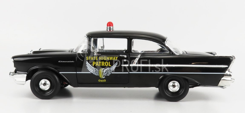 Highway61 Chevrolet 150 Sedan Ohio State Patrol Police 1957 1:18 čierna