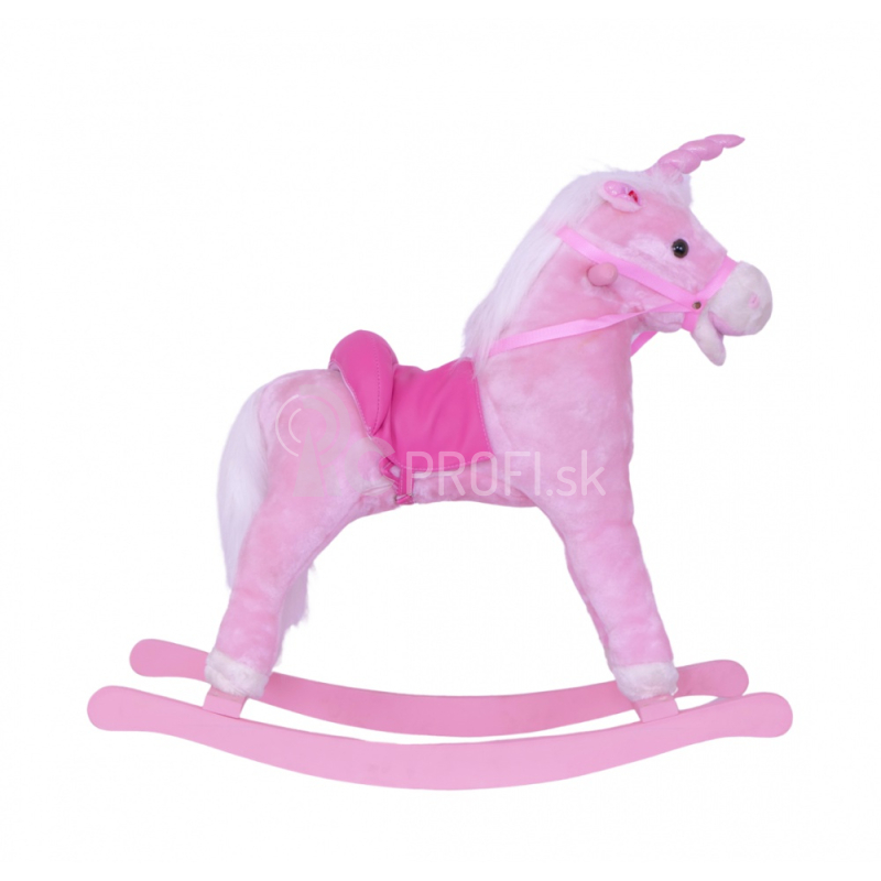 Hojdací kôň jednorožec, ružová