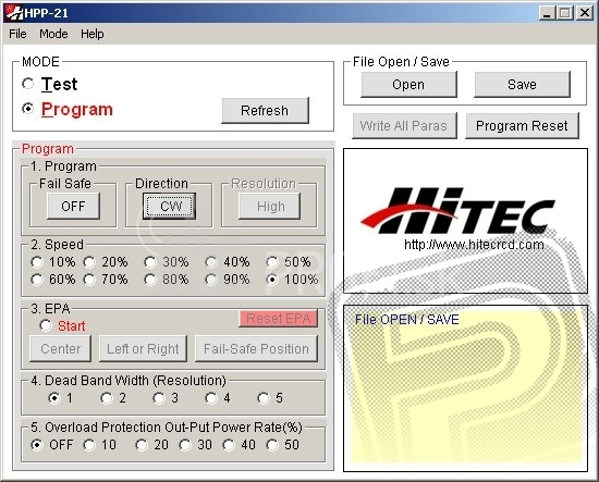 HPP-21 PLUS Tester a programátor digitálnych serv s PC rozhraním (mini-USB)