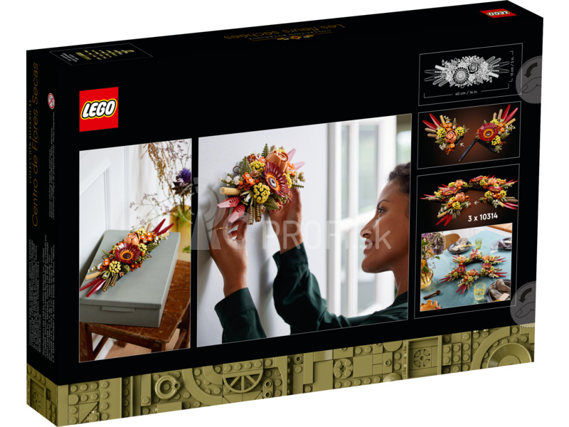 Ikony LEGO - dekorácie zo sušených kvetov