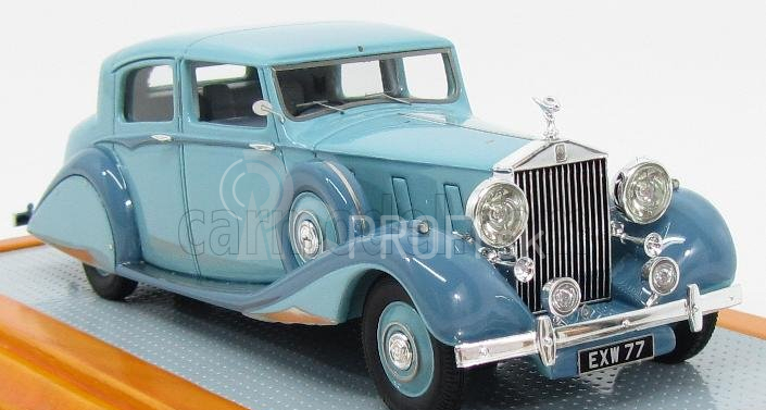 Ilario-model Rolls royce Piii 3cp200 Sedanca De Ville Hooper 1938 1:43 2 Tones Blue