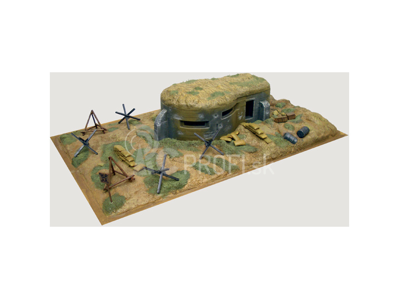 Italeri dioráma – bunker s príslušenstvom 2. svetová vojna (1:72)