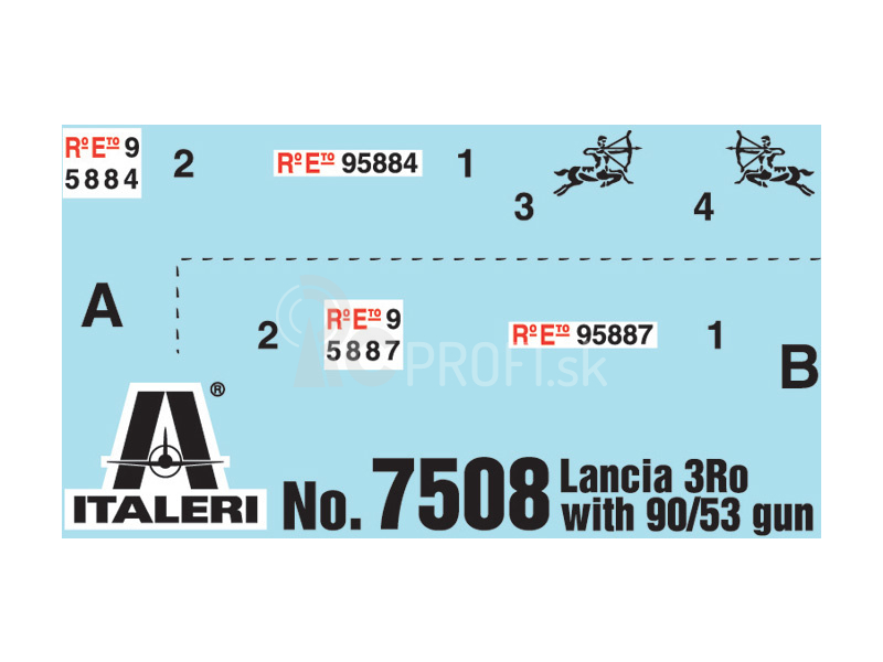 Italeri Easy Kit – Autocannon Ro3 with 90/53 AA gun (1:72)