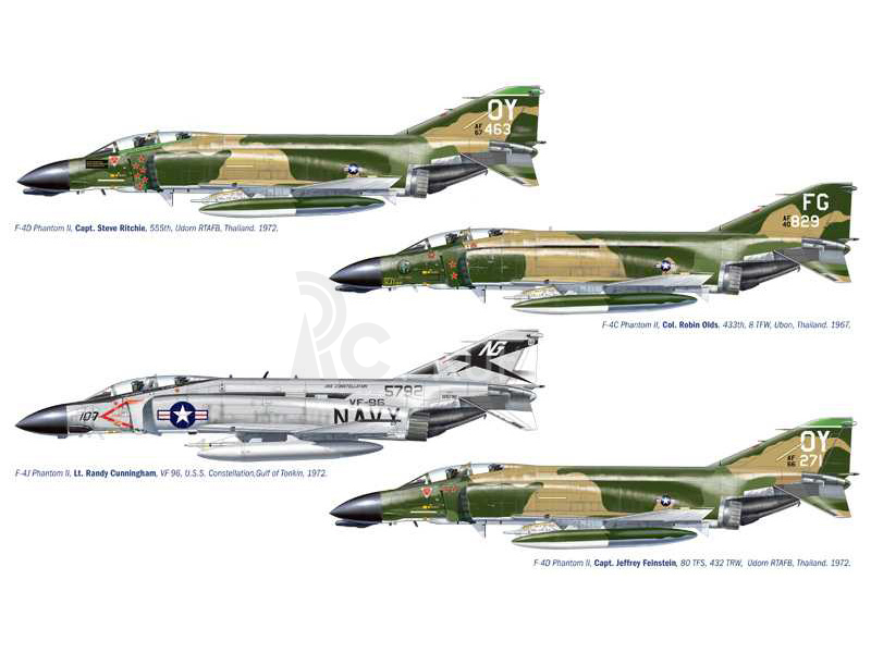 Italeri F-4 C/D/J Phantom II ACES USAF-US Navy Vietnam (1:72)