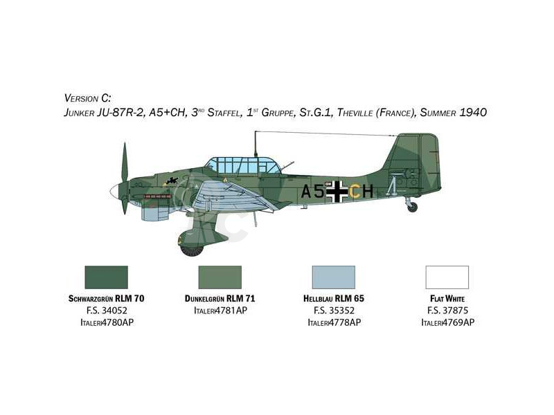 Italeri Junkers Ju-87B Stuka – bitka o Britániu 80. výročie (1:48)