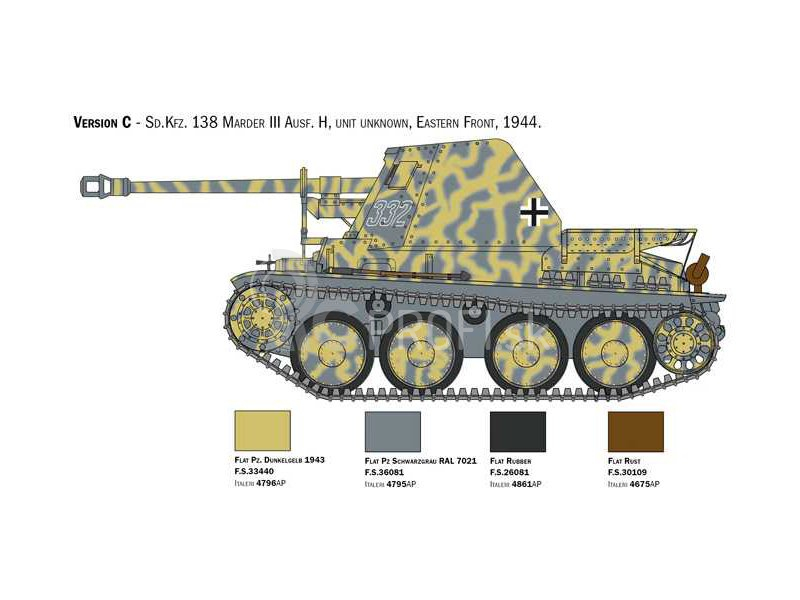 Italeri Marder III Ausf. H Sd. Kfz. 138 s posádkou (1:35)