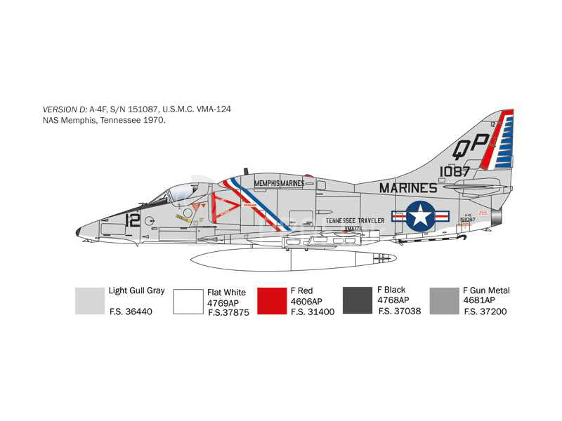 Italeri McDonnell A-4 E/F/G Skyhawk (1:48)