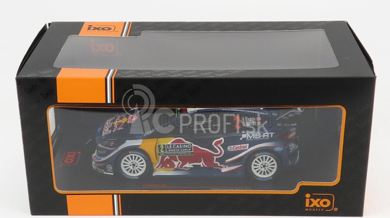 Ixo-models Ford england Fiesta Wrc Red Bull N 2 Rally Montecarlo 2018 E.evans - D.barrit 1:24 Modrá žltá červená