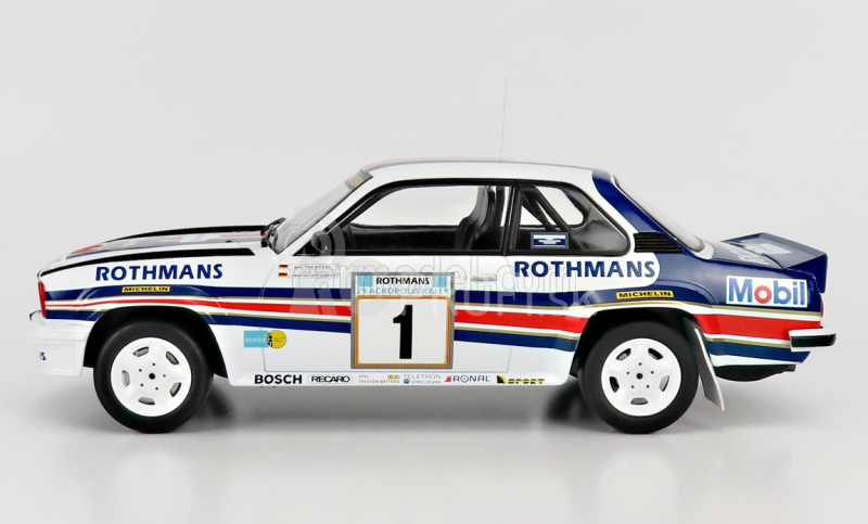 Ixo-models Opel Ascona 400 Team Rothmans N 1 2nd Rally Acropolis 1982 W.rohrl - C.geistdorfer 1:18 Biela modrá červená