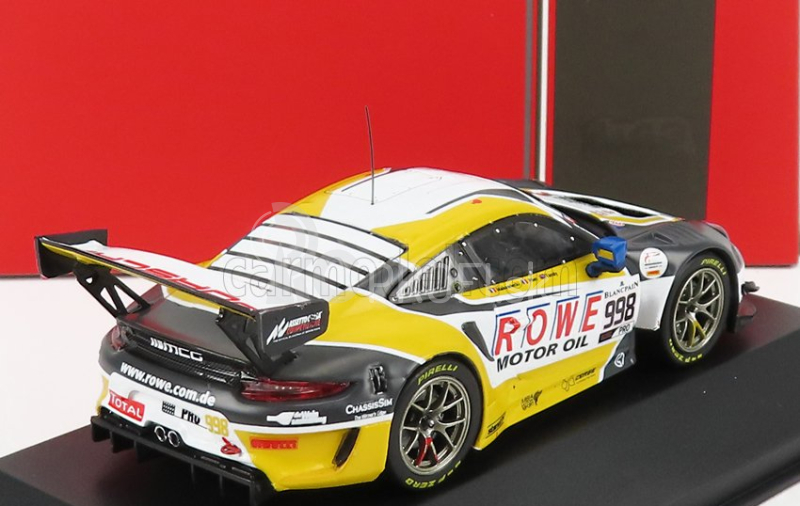 Ixo-models Porsche 911 991-2 Gt3 R Team Rowe Racing N 998 2nd 24h Spa 2019 F.makowiecki - P.pilet - N.tandy 1:43 Sivá Biela Žltá
